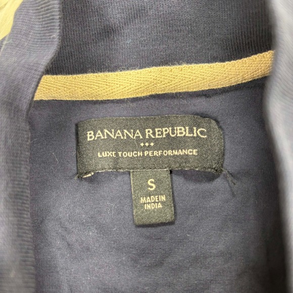 Banana Republic Men's S Navy Luxe Touch Performance Knit Bomber Jacket Preppy - Picture 2 of 5